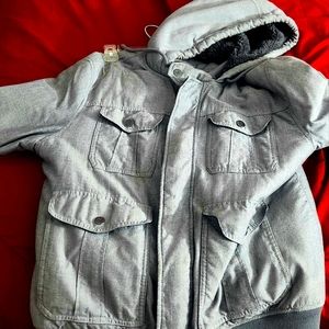 Men gray fur wintercoat